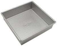 USA Pan 8 Inch Aluminized Steel Square Cake Pan with Americoat