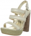 Luxury Rebel Women's Jolie Platform Sandal,Platinum,39.5 EU/9.5 M US