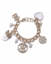 GUESS Women's Heart Charm Bracelet, GOLD