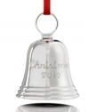 Holiday Lane Christmas Ornament, 2012 Dated Nickel-Plated Silver Bell