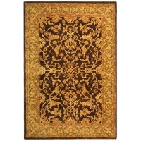 Safavieh Anatolia Collection AN545B Handmade Brown and Tan Hand-Spun Wool Area Rug, 4-Feet by 6-Feet