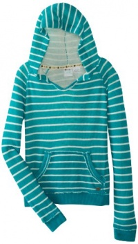 Roxy Girls 7-16 Wave Rider G Top, Aquatic Blue Solid Stripe, Large