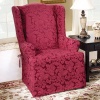 Sure Fit Scroll Wing Slipcover, Burgundy