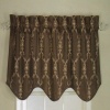 Victoria Classics Manchester Embroidered Chocolate/Gold Rod Pocket Valance