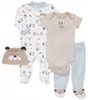 Carter's Boys Newborn - 9 Months Dog 4 Piece Layette Set