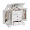 Mele Sibyl White Musical Jewelry Box - 9.63W x 9.25H in.