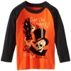 Wes & Willy Boys 2-7 Haunted Raglan Toddler, Tangerine Tango, 4T