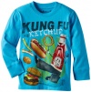 Wes & Willy Boys 2-7 Kung Fu Ketcup Long Sleeve Toddler, River, 2T