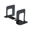 Economy Bookends, Standard, 4 3/4 x 5 1/4 x 5, Heavy Gauge Steel, Black (1 Pair)