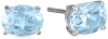 Sterling Silver 8x6mm Oval Blue Topaz Earrings