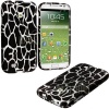 myLife (TM) Black + White Giraffe Series (2 Piece Snap On) Hardshell Plates Case for the Samsung Galaxy S4 Fits Models: I9500, I9505, SPH-L720, Galaxy S IV, SGH-I337, SCH-I545, SGH-M919, SCH-R970 and Galaxy S4 LTE-A Touch Phone (Clip Fitted Front and Ba