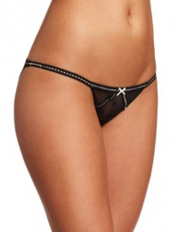 Betsey Johnson Women's Daisy Mesh Bikini, Raven Black, Small