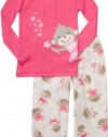 Carter's Girl's Toddler 2 Piece Fleece PJ Set - Fairy Monkey