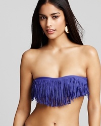 There's something fashion-forward about L*Space's fringed bandeau. Hinting at flirtatious but wholly feminine, this daring suit is destined to stun when you shimmy in the sun.