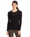 BCBGMAXAZRIA Women's Agda Long Sleeve Crew Neck