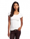 BCBGMAXAZRIA Women's Voty Short Sleeve Round Neck Top