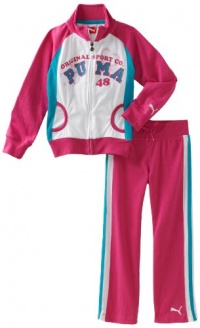 Puma - Kids Girls 2-6X Little Jacket And Pant Set, Pink, 6X