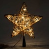 Kurt Adler 20-Light Gold Rattan Star