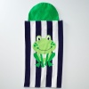 TODDLER Frog Striped ~ Towel Wrap