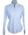 Vineyard Vines Womens Cotton Oxford Stripe Shirt Bay Blue