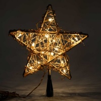 Kurt Adler 20-Light Gold Rattan Star