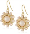 Carolee Making Me Blush Round Pearl-Tone Drop Earrings