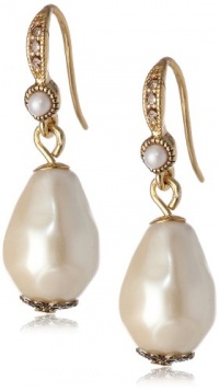 Carolee Pearl Tone Drop Earrings