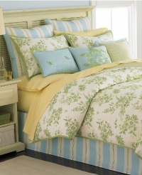 Martha Stewart Collection Bedding, Bluebird Garden 6 Piece Queen Comforter Set