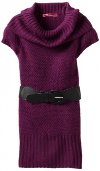 Energie Girls 7-16 Nimi Cap Sleeve Cowl Neck Sweater, Runway Purple, Large