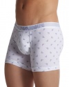 Emporio Armani Men's All Over 3D Eagle Boxer, Printed White, Large