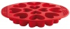 Mastrad A43110 Silicone Heart Shaped Muffin Pan, Red