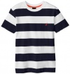 Nautica Boys 8-20 Striped Short Sleeve Classic Tee, Peacoat, Small