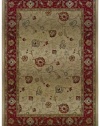 OW Sphinx Genesis Beige / Red Rug 8' Round (521J1)