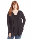 DKNY Jeans Women's Plus-Size Double Cascade Drape Top