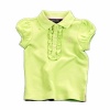 Polo By Ralph Lauren Infant Girl's Ruffled Cotton Mesh Polo Shirt (12 Months, Green)