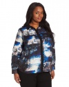 DKNY Jeans Women's Plus-Size Midnight Shadow Print Top