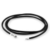 Bling Jewelry Black Silk Cord Chain Necklace 2mm with Silver Clasp