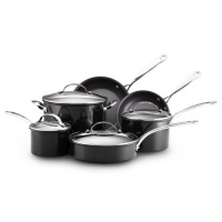 KitchenAid Gourmet Reserved 10-Piece Porcelain Cookware Set, Black