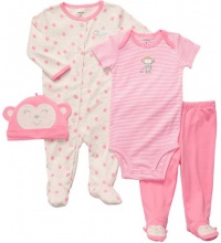 Carters Baby Girl's 4-peice Layette Set