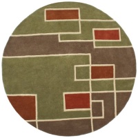 Structure Labyrinth Rug Rug Size: Round 6'