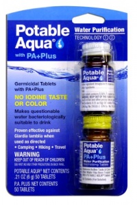 Potable Aqua Water Purification Tablets with PA Plus