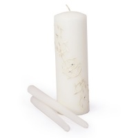 Cathy's Concepts Sparkling Entwined Unity Candle and Taper Set, White