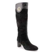 Tory Burch Selma Womens Size 9.5 Black Suede Fashion Knee-High Boots