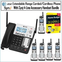 AT&T SB67138 4-Line Extendable Range Corded-Cordless Phone System with 5 Extra Handsets (2)