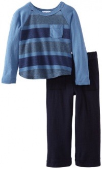 Splendid Littles Boys 2-7 Toddler Bold Stripe Jersey Set, Slate, 3T