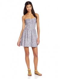 Tommy Girl Juniors Strapless Ditsy Print Dress, Multi Floral, Small