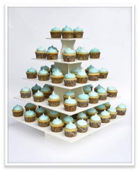 5-tier Square Dessert Stand Is Ideal for Parties, Holidays, Weddings, and Other Get-togethers