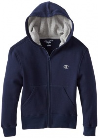 Champion Boys 8-20 Authentic Fleece Zip Front Hoodie, Navy, X-Large