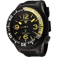 Swiss Legend Men's 21818P-BB-01-YB Neptune Collection Black Ion-Plated Black Rubber Watch