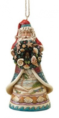 Jim Shore Heartwood Creek from Enesco Beach Santa Christmas 4.5 IN